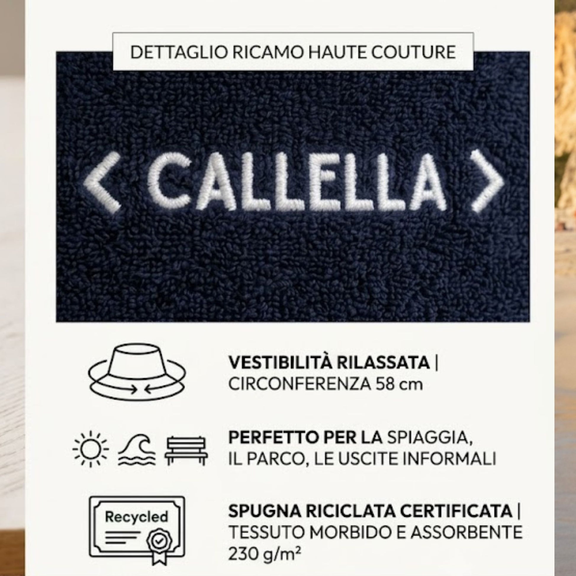 Callella Bucket Hat – Spugna Riciclata